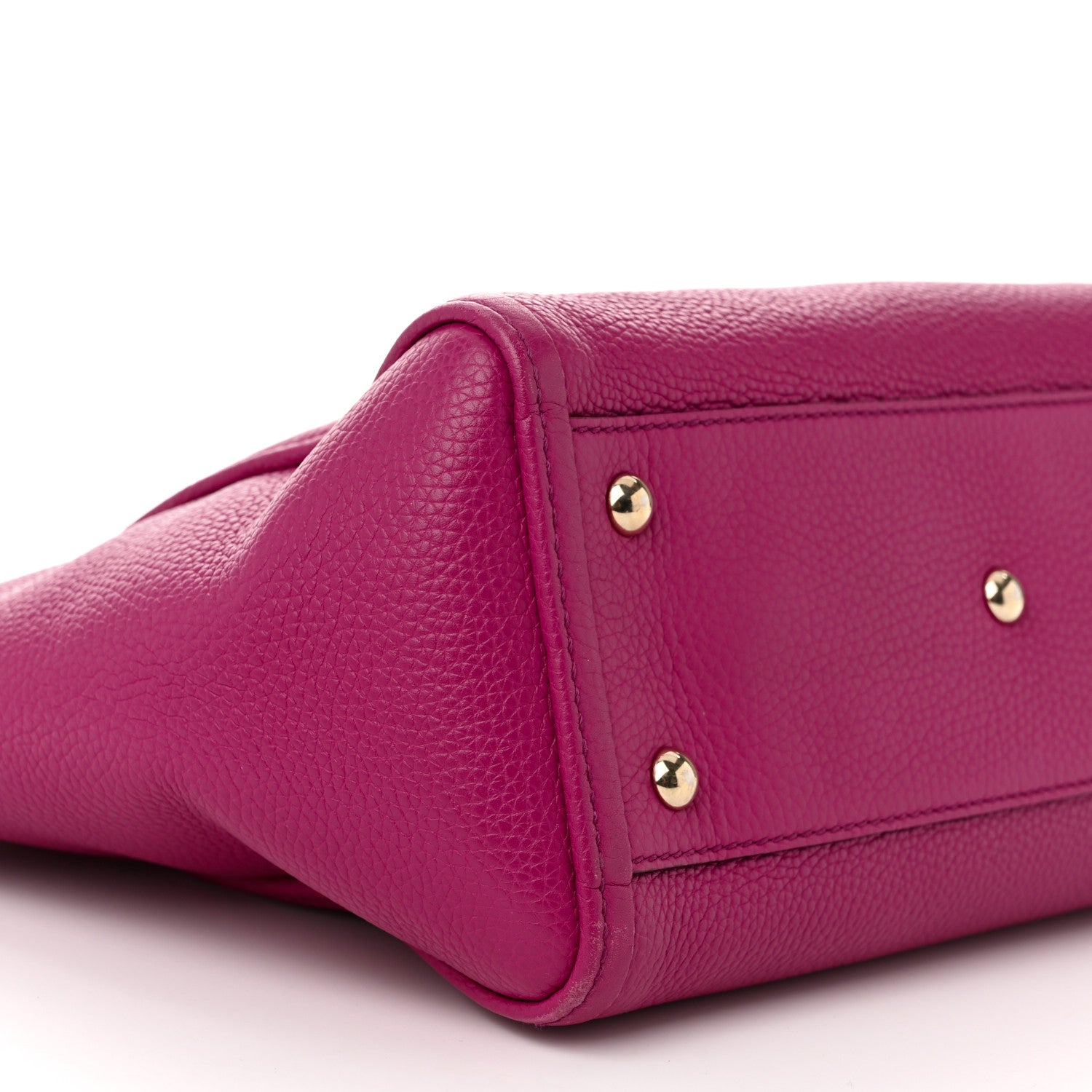 Gucci Pebbled Calfskin Small Soho Top Handle Bag Bright Bougainvillea 9 of 12
