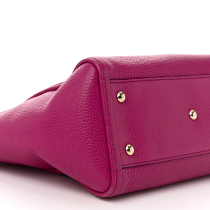Gucci Pebbled Calfskin Small Soho Top Handle Bag Bright Bougainvillea 9 of 12