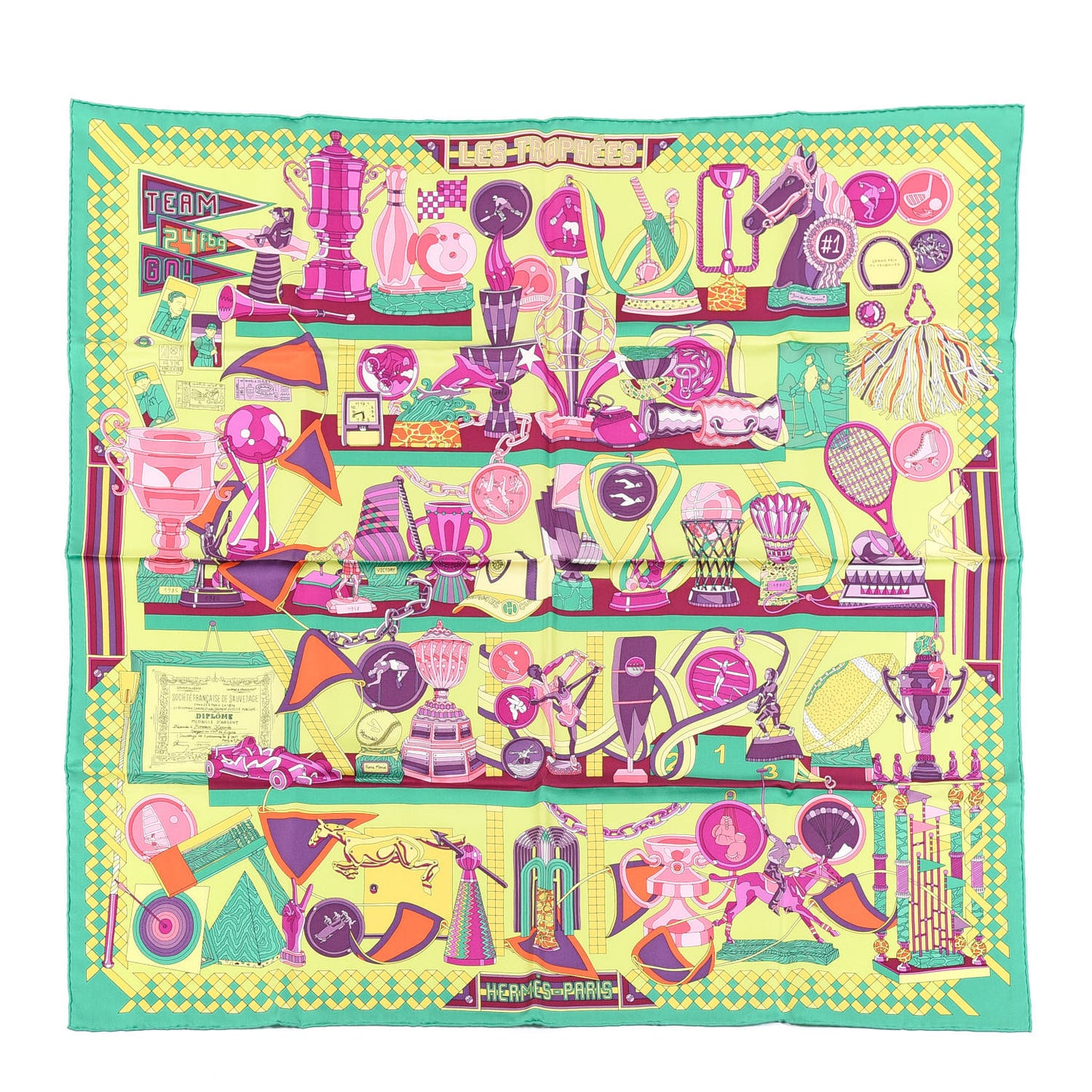 Silk Les Trophees Scarf 90