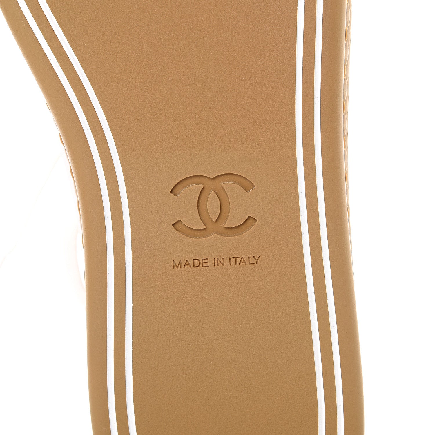 Chanel Cork Jetty Sneaker 41.5 Brown White 5 of 7