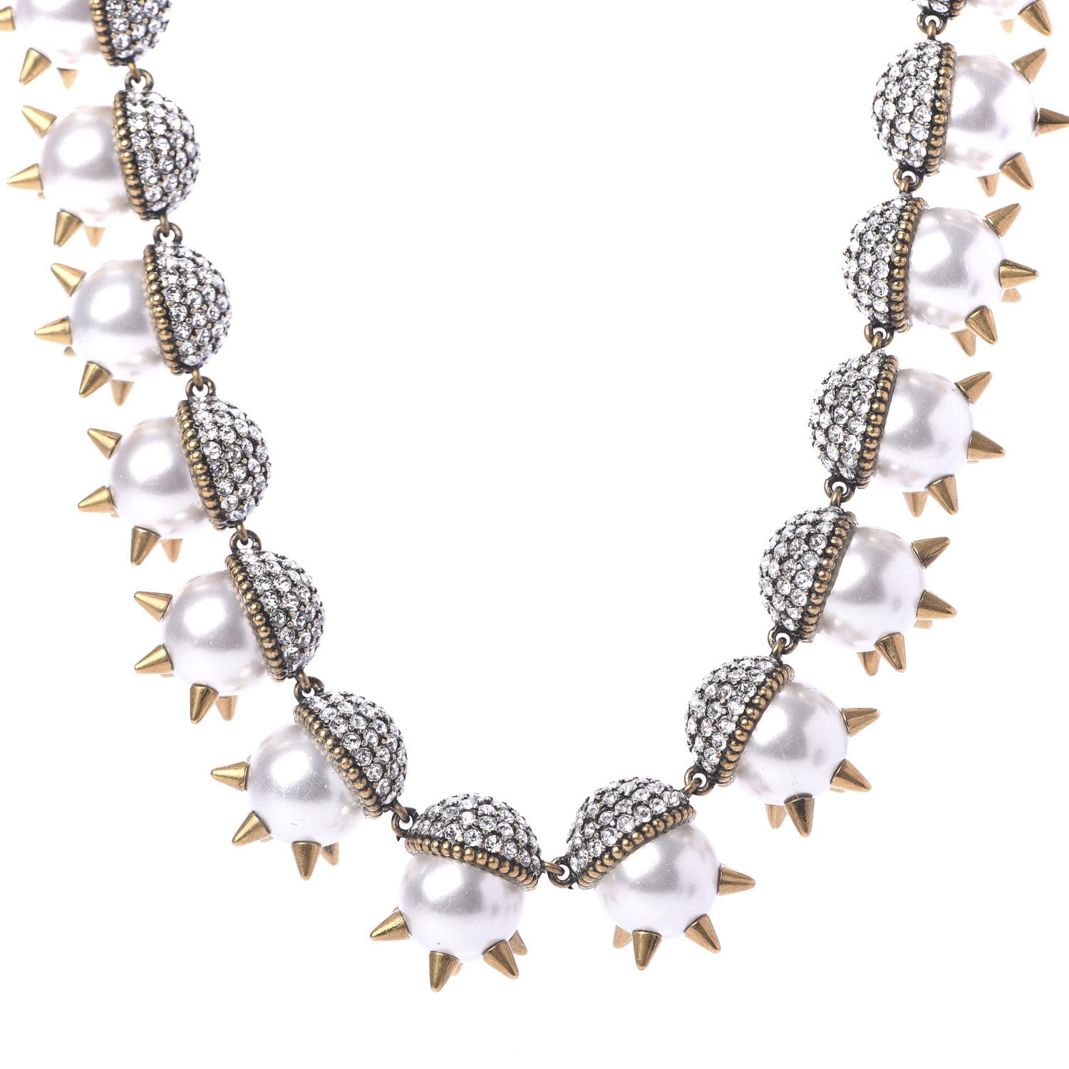Gucci Spike Embellished Pearl Necklace 1 of 5
