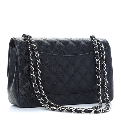 Chanel Caviar Quilted Jumbo Double Flap Black 3 of 11