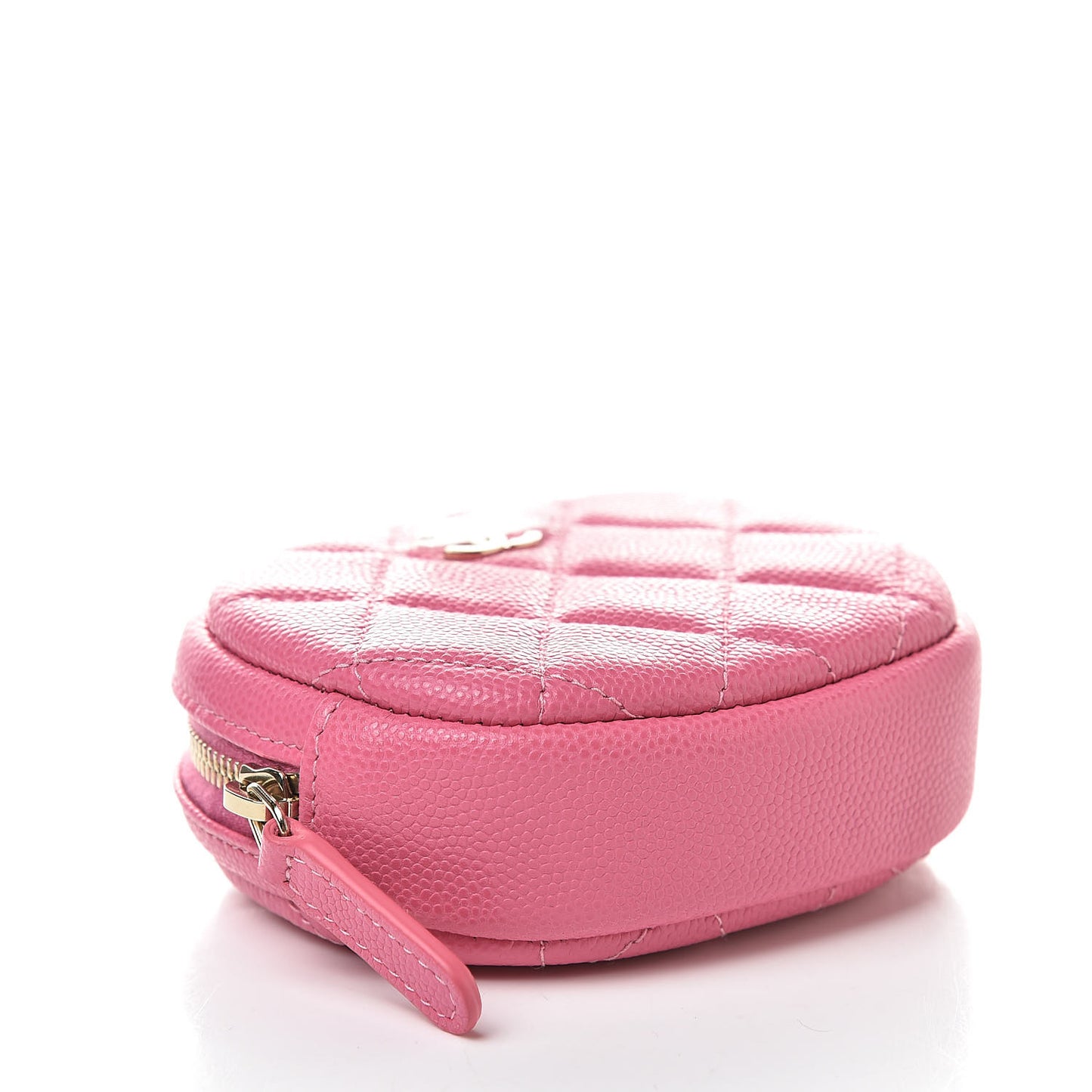 Caviar Quilted Zip Around Classic Coin Purse Pink