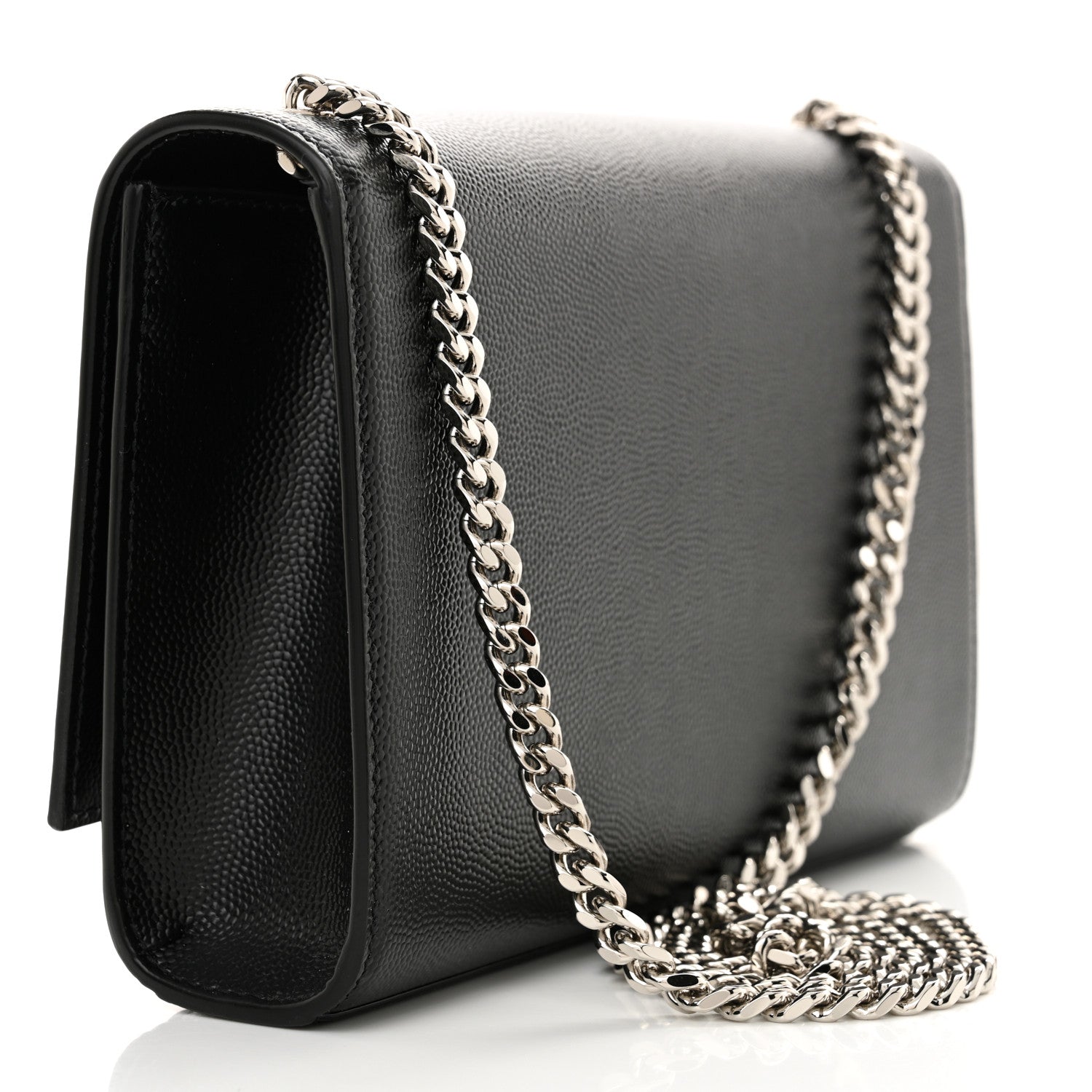 Saint Laurent Grain De Poudre Small Monogram Kate Satchel Black 2 of 10