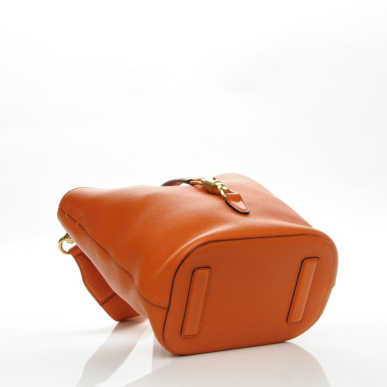 Gucci Soft Grained Calfskin Small Jackie Bucket Bag Orange 5 of 11