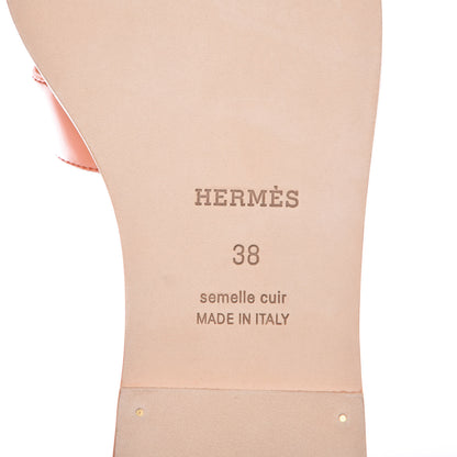 Hermes Patent Oran Sandals 38 Orange Melon 7 of 10