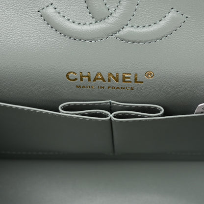 Chanel Caviar Quilted Small Double Flap Light Blue 6 of 10
