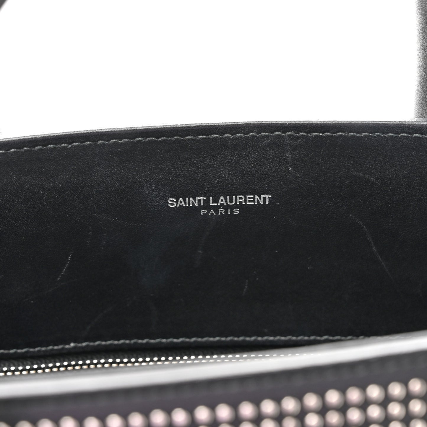 Calfskin Studded Small Sac De Jour Black