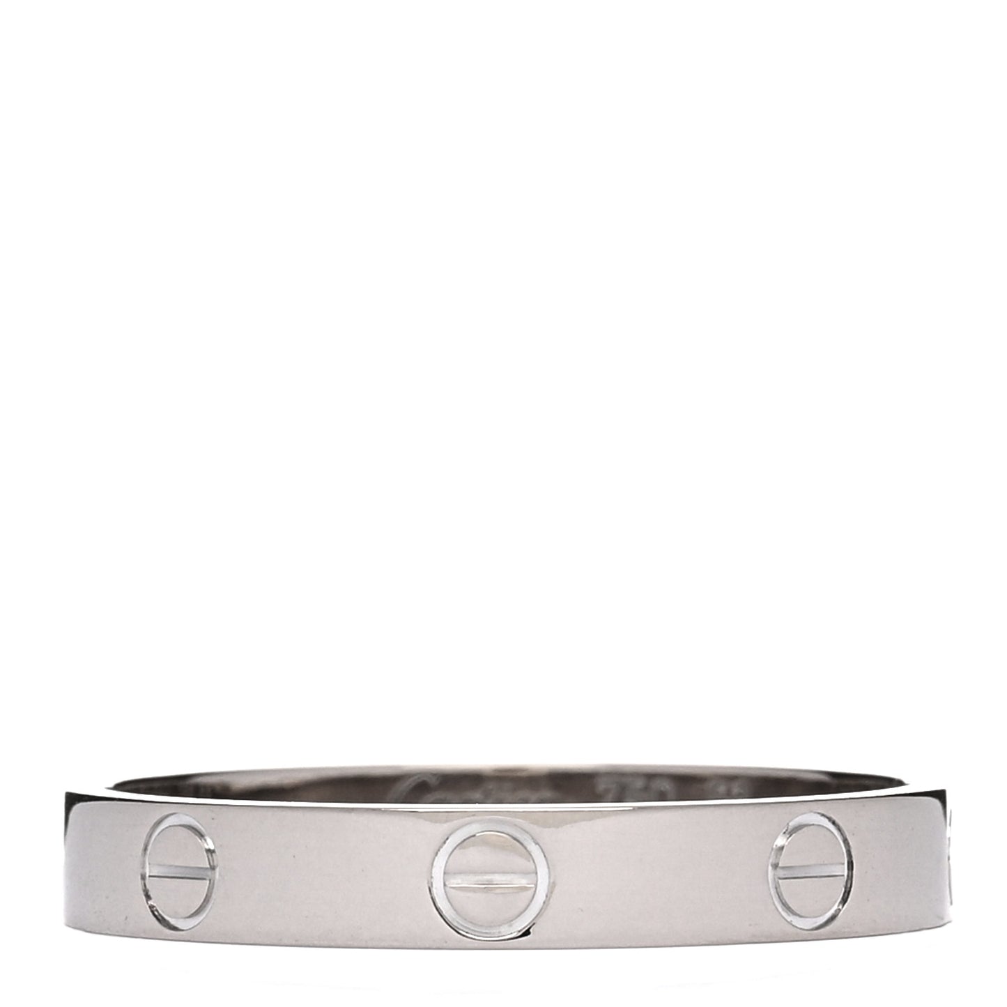 18K White Gold 3.5mm LOVE Wedding Band Ring 63 10.25