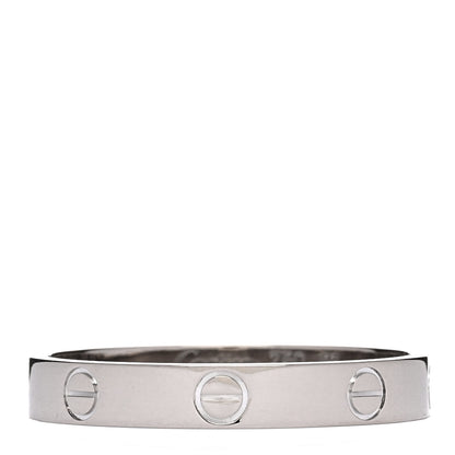 Cartier 18K White Gold 3.5mm LOVE Wedding Band Ring 63 10.25 1 of 4