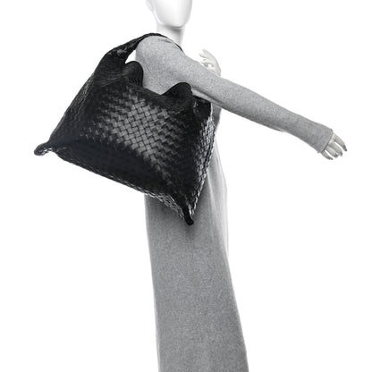 Bottega Veneta Calfskin Intrecciato Large Hop Ebano 2 of 10