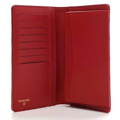 Chanel Caviar Quilted Yen Wallet Dark Red 5 of 9