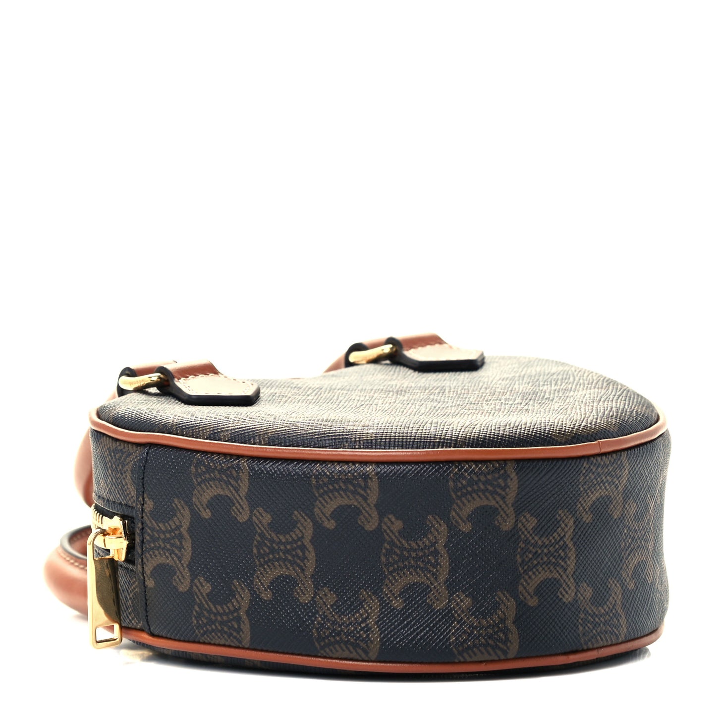Triomphe Canvas Calfskin Heart Bag Tan