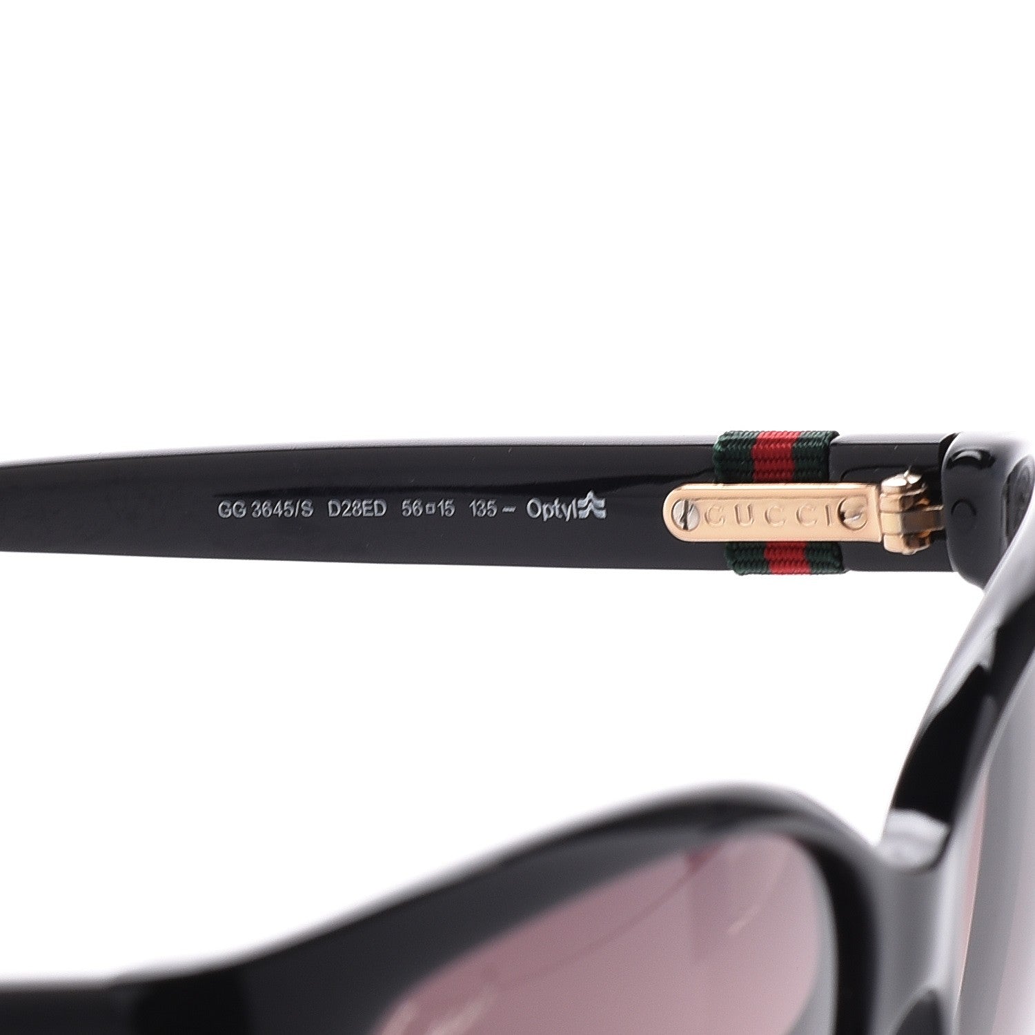 Gucci Web Sunglasses GG 3645/S Black 5 of 8