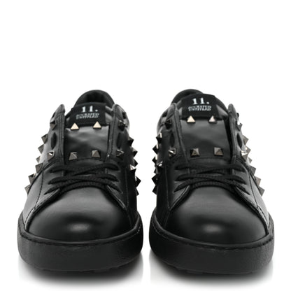 Valentino Garavani Calfskin Mens Rockstud Untitled Open Sneakers 42 Black 2 of 13
