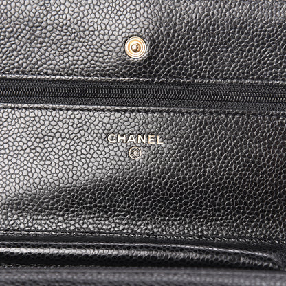 Chanel Caviar Quilted Wallet On Chain WOC Black 8 of 12