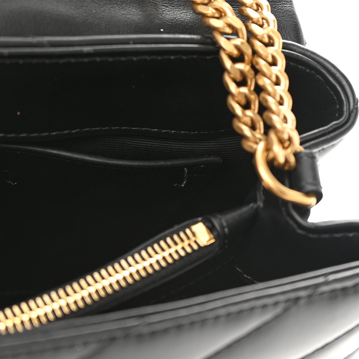 Saint Laurent Calfskin Y Quilted Monogram Small Loulou Chain Satchel Black 13 of 13