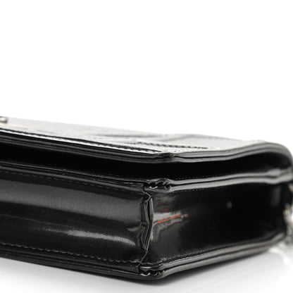Christian Dior Metallic Patent Micro-Cannage Small Diorama Flap Bag Onyx Black 11 of 13