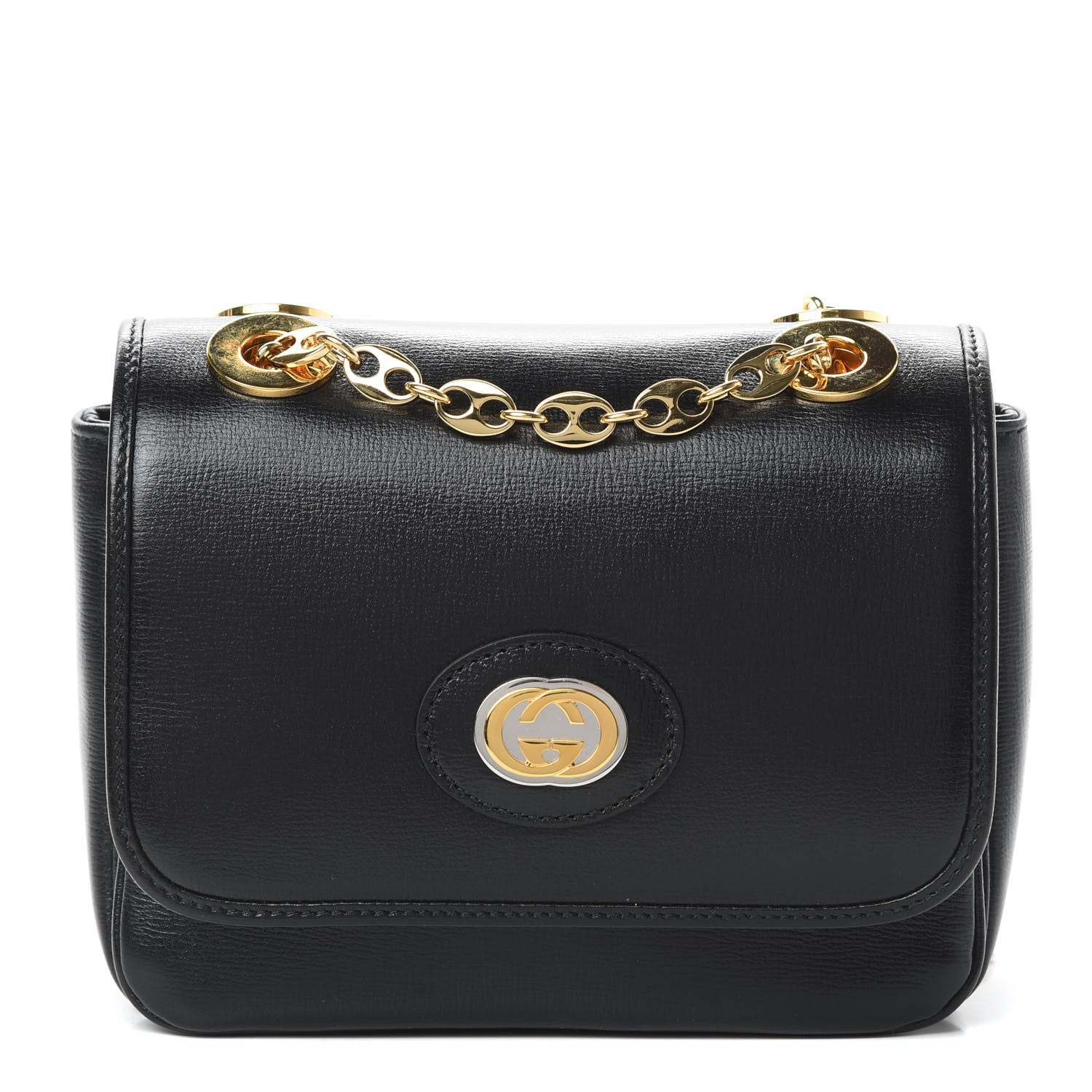 Gucci Azalea Calfskin Mini Marina Chain Shoulder Bag Black 1 of 12