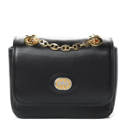 Gucci Azalea Calfskin Mini Marina Chain Shoulder Bag Black 1 of 12