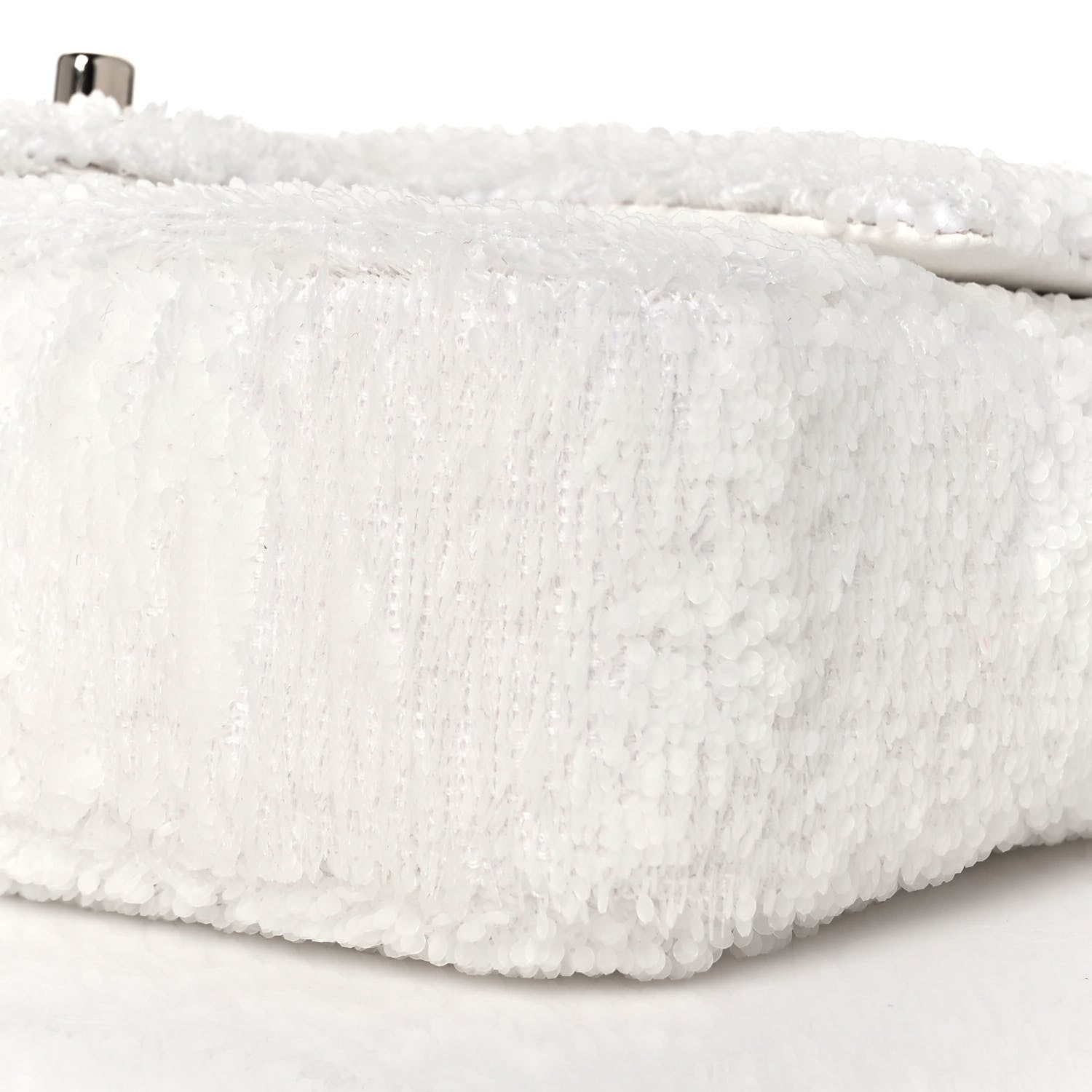 Chanel Sequin Mini Rectangular Flap White 8 of 9