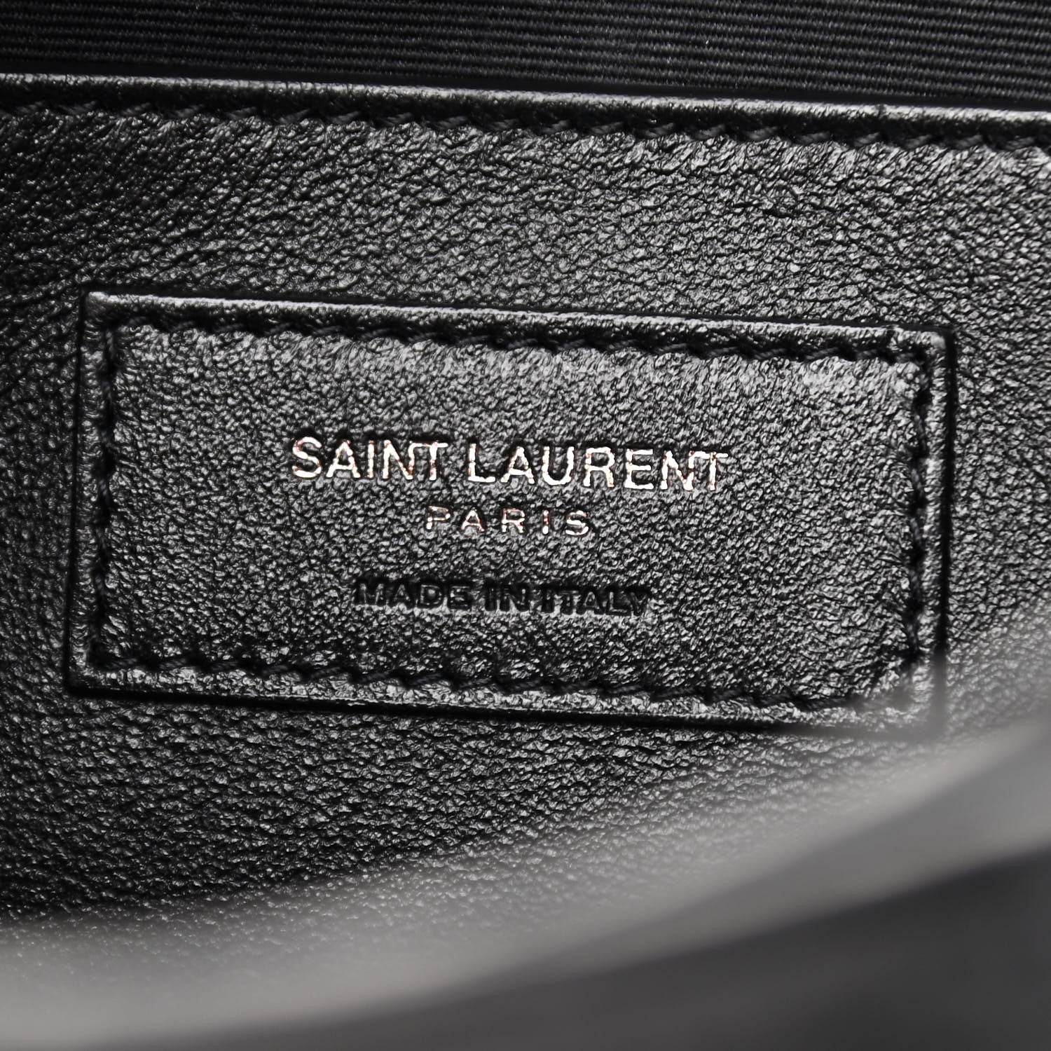 Saint Laurent Calfskin Crocodile Embossed Matelasse Monogram Baby Niki Chain Satchel Black 6 of 9