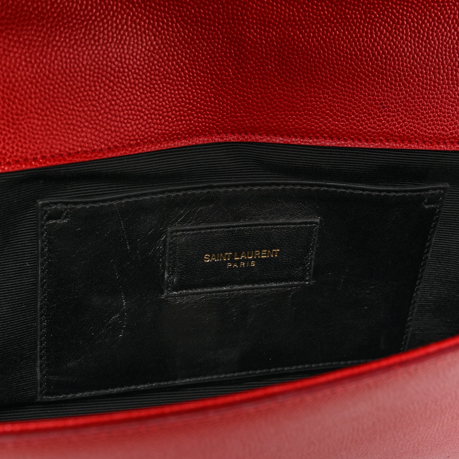 Saint Laurent Calfskin Monogram Cassandre Clutch Rouge Orient 9 of 20