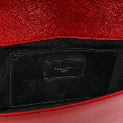 Saint Laurent Calfskin Monogram Cassandre Clutch Rouge Orient 9 of 20