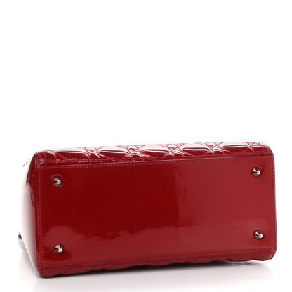 Christian Dior Patent Cannage Medium Lady Dior Red 4 of 11