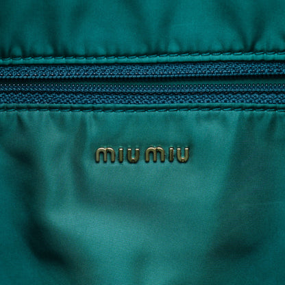 Miu Miu Soft Calf Softy Shoulder Bag Peacock Blue 5 of 11