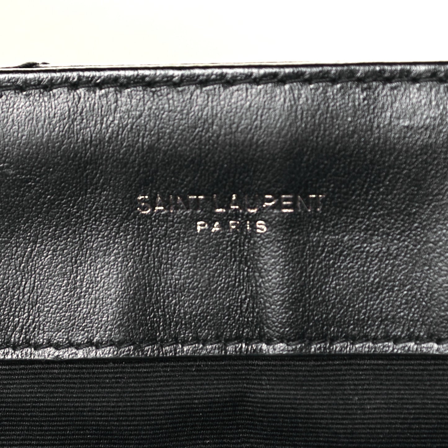 Calfskin Y Quilted Monogram Large Loulou Chain Satchel Black