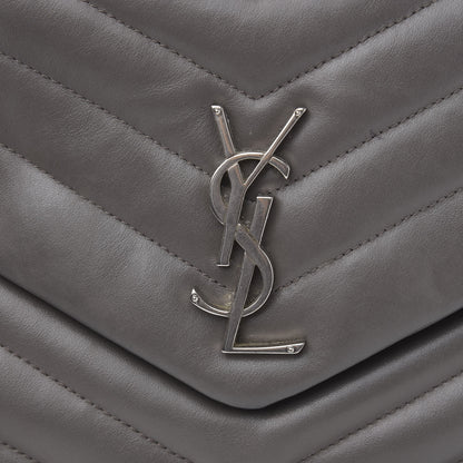 Saint Laurent Calfskin Y Quilted Monogram Medium Loulou Chain Satchel Asphalt 16 of 16