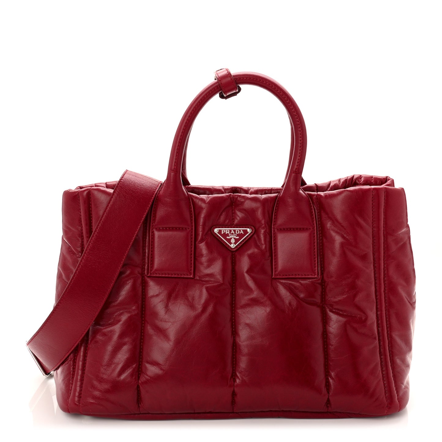 Nappa Bomber Tote Cherry