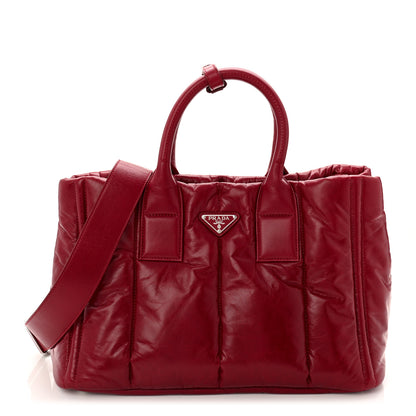 Prada Nappa Bomber Tote Cherry 1 of 10
