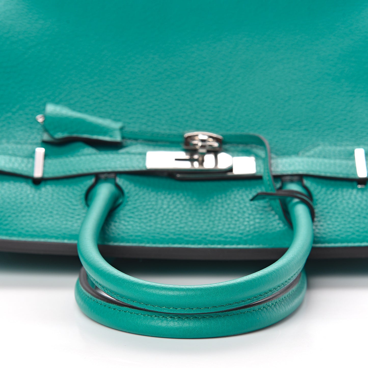 Taurillon Clemence Birkin 30 Bleu Paon