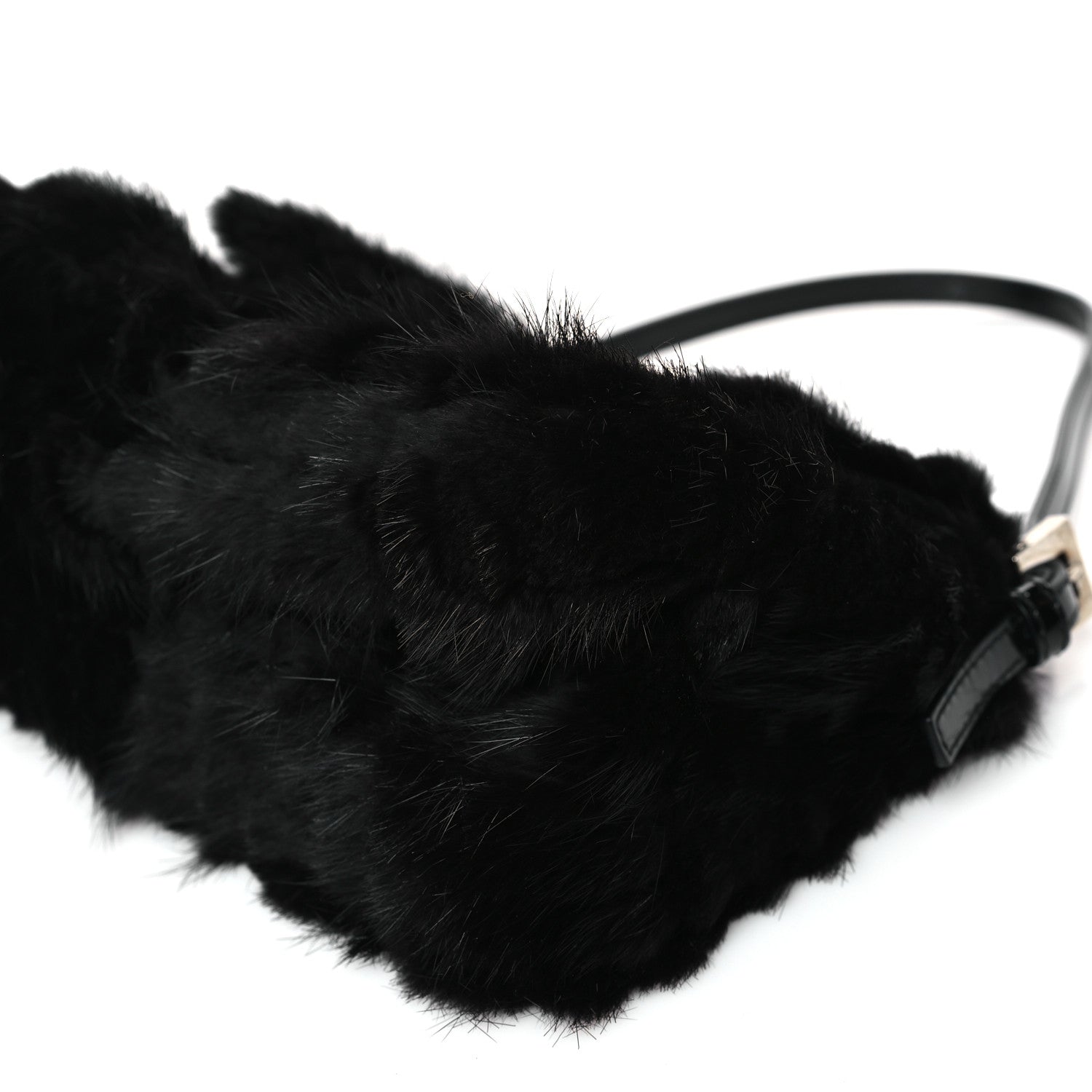 Fendi Mink Fur FF Mini Mama Baguette Black 8 of 8