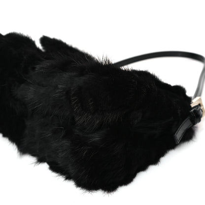 Fendi Mink Fur FF Mini Mama Baguette Black 8 of 8