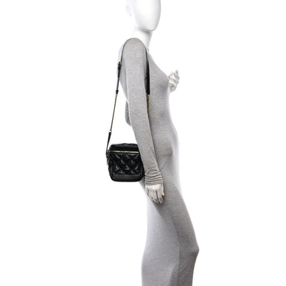 Saint Laurent Grain de Poudre Quilted 80's Vanity Bag Black 2 of 10