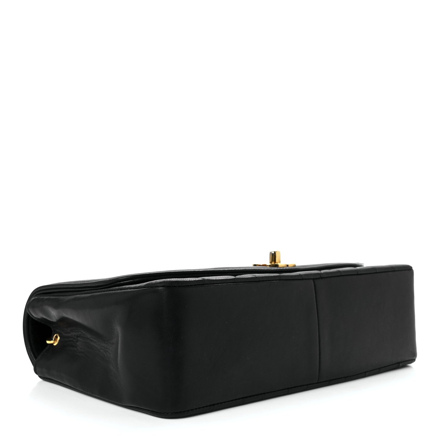 Lambskin Quilted Medium Single Flap Black