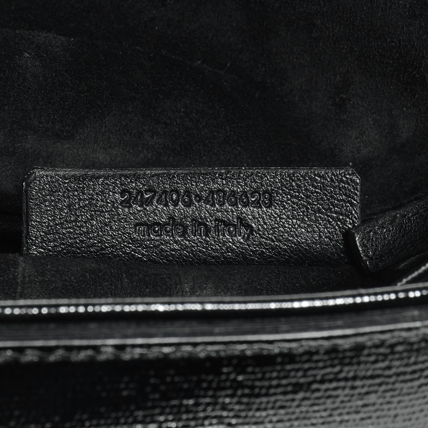 Saint Laurent Patent Textured Leather Large Chyc Flap Black 7 of 7