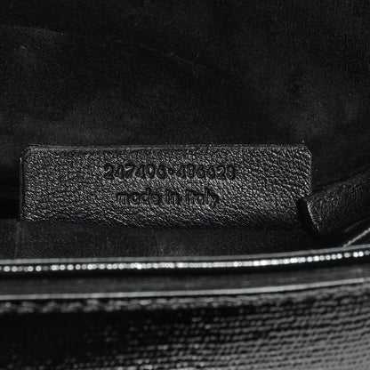 Saint Laurent Patent Textured Leather Large Chyc Flap Black 7 of 7