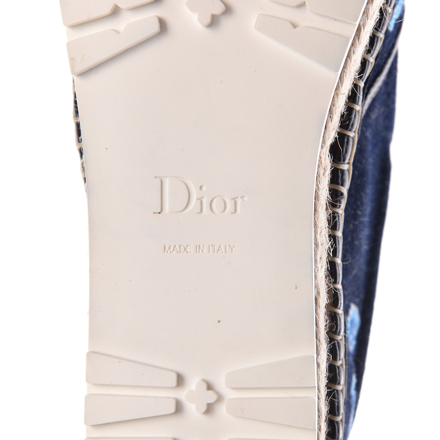 Christian Dior Denim Embroidered Espadrille 39 Blue 7 of 9