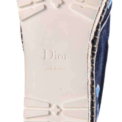 Christian Dior Denim Embroidered Espadrille 39 Blue 7 of 9