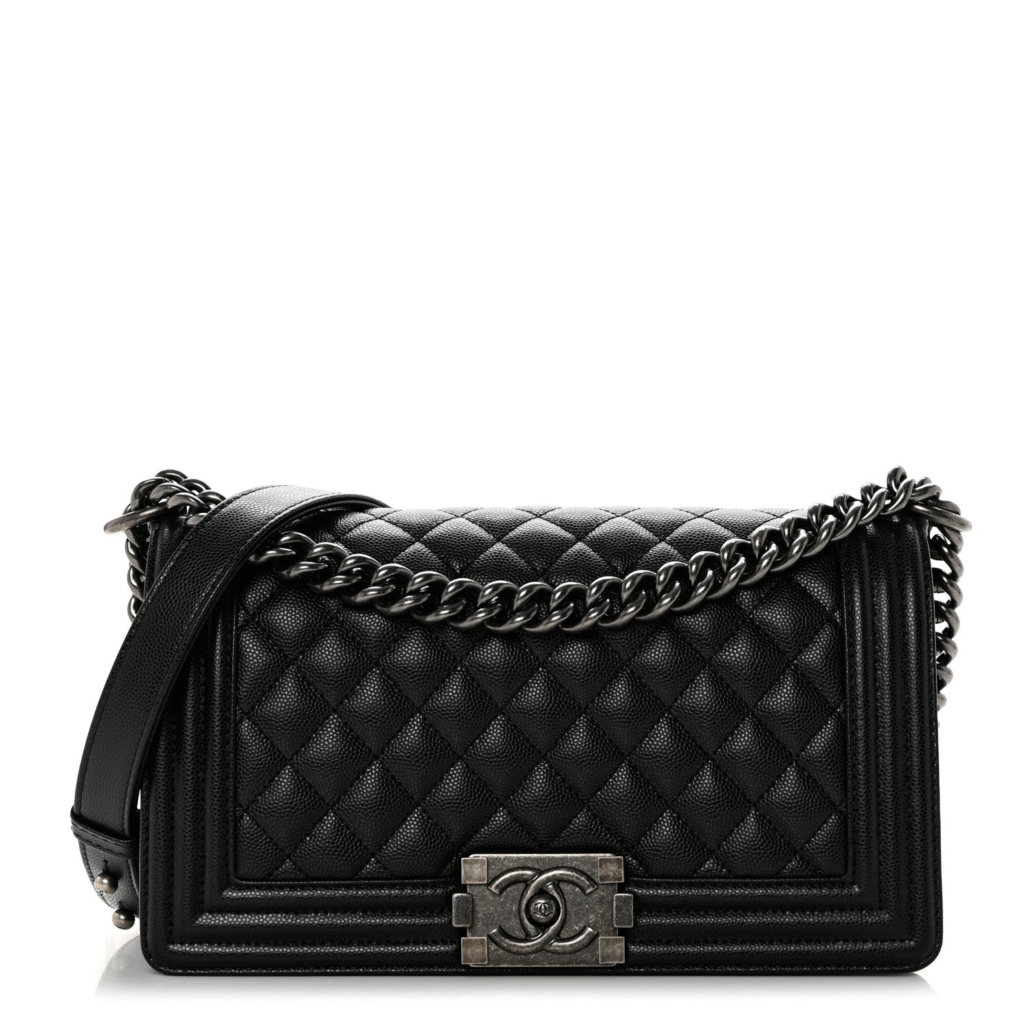 Chanel Caviar Quilted Medium Boy Flap Black 1 of 9