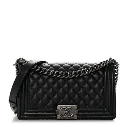 Chanel Caviar Quilted Medium Boy Flap Black 1 of 9