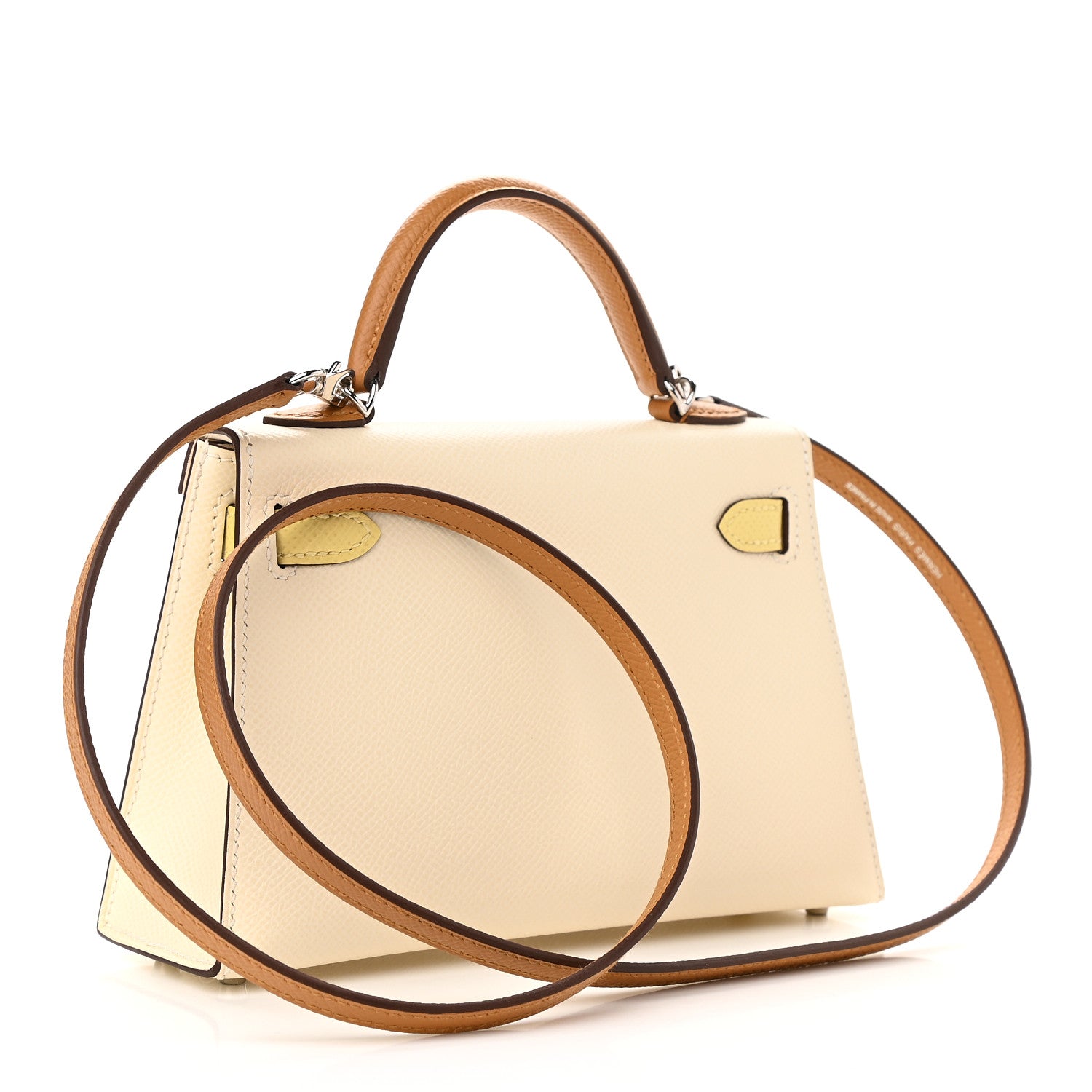 Hermes Epsom Mini Kelly Sellier 20 Nata Jaune Poussin Sesame 3 of 10