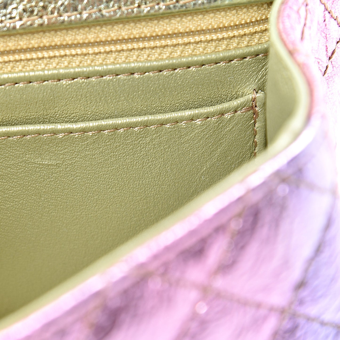 Metallic Goatskin Quilted Mini 2.55 Reissue Flap Multicolor