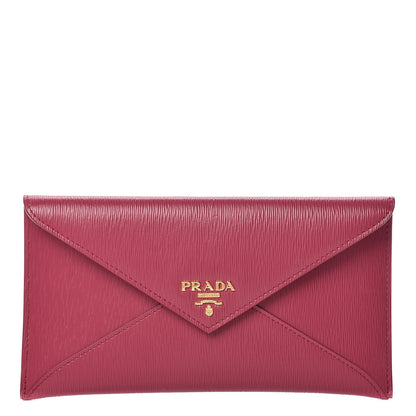 Prada Vitello Move Envelope Wallet Ibisco 1 of 9