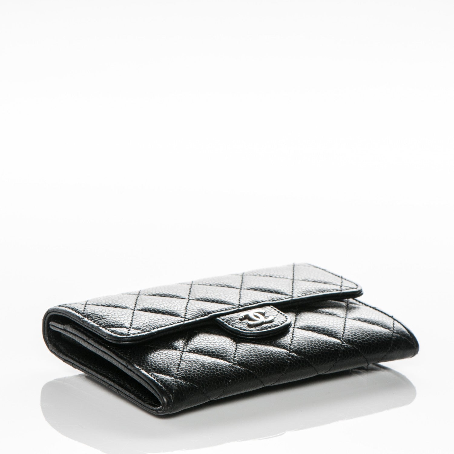 Chanel Caviar Quilted Small Flap Wallet Black 4 of 7