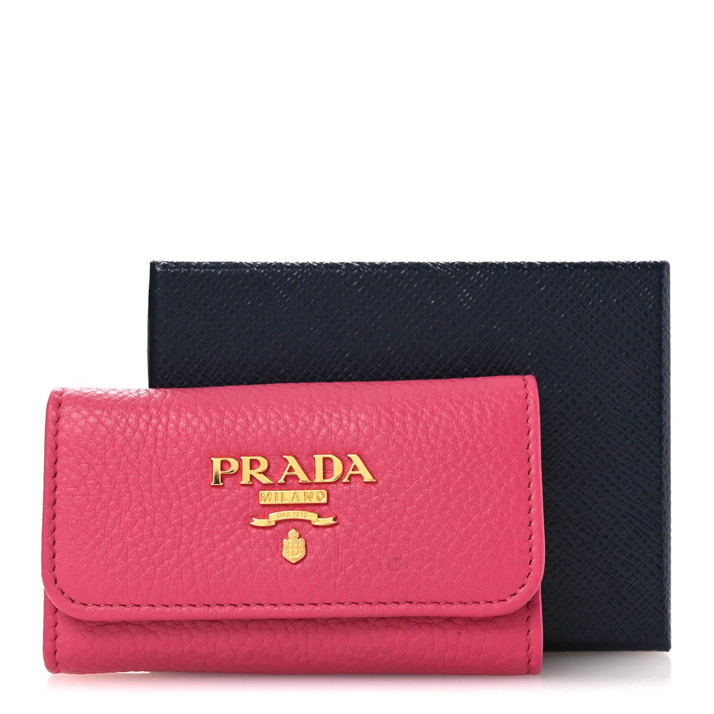 Vitello Grain 6 Key Holder Peonia